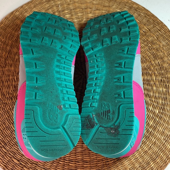New Balance Grey Teal and Pink Sneakers - Picture 10 of 13